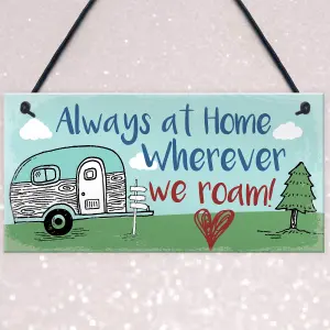 Red Ocean Caravan Plaque Novelty Camping Camper Holiday Sign Mum Nan Christmas Gifts