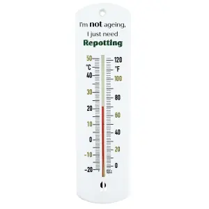 240mm Thermometer for Indoor or Outdoor use in Garden Greenhouse Shed Allotment (I'm not ageing, i just need repotting)