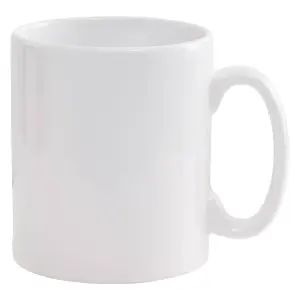 Interiors by Premier Straight White Mug: Durable Stoneware Mug, Classic Design White Mug, White Mug for Hot and Cold Beverages