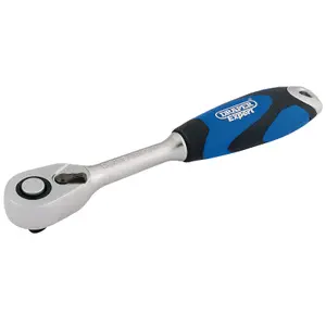 Draper Soft Grip Reversible Ratchet, 1/4" Sq. Dr., 72 Tooth 26502