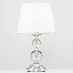 Feist 44.5Cm Clear Table Lamp White / LED Bulb