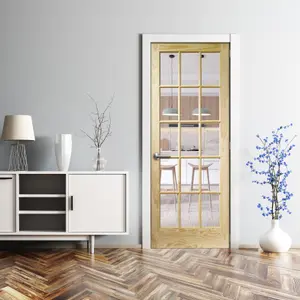 Internal Clear Pine SA77 Door with Clear Glass (15 Light)  - 1981 x 686 x 35mm (27")