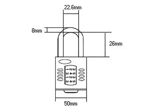 Squire CP50 Heavy-Duty 4-Wheel Combination Padlock with 10,000 Codes