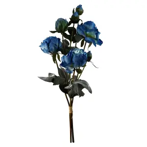 55cm Blue Peony Artificial Flower