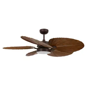 Natahsa 132cm Ceiling Fan with Light Kit White / Bronze