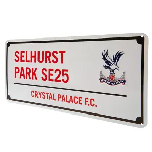 Crystal Palace FC Selhurst Park SE25 Plaque White/Red (One Size)