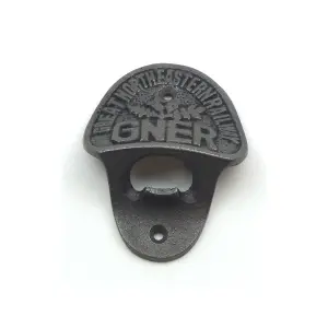 Oakcrafts - Antique Cast Iron GNER Wall Mounted Bottle Opener