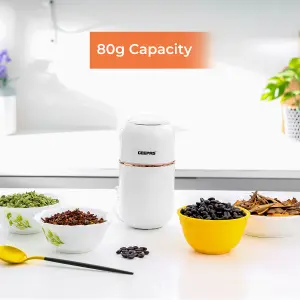 Geepas Electric Coffee Nuts Grinder Spice Grinder Wet and Dry 80g Capacity