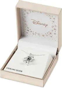 Disney Sterling Silver Lilo And Stitch Pendant Necklace