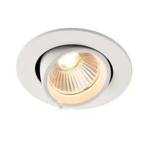 Luminosa Axial CCT 10.5W Round 10.5W Recessed Downlight Matt White Paint