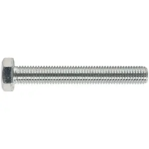 High Strength M14 x 100mm Setscrew Pack of 10 - Grade 8.8 Zinc Plated DIN 933