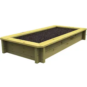 Garden Timber Company Wooden Raised Bed - 2m x 1m - 697mm Height - 44mm Thick Wall