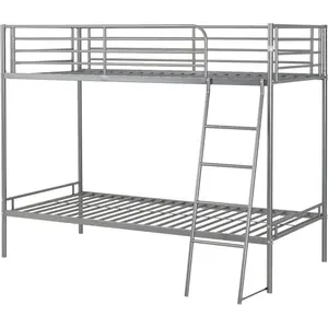 Dore Single (3') Futon Bunk Bunk Bed Silver