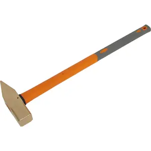 6.6lb Non-Sparking Cross Pein Engineer's Hammer with Fiberglass Handle