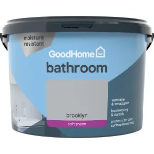 GoodHome Bathroom Brooklyn Soft sheen Emulsion paint, 2.5L