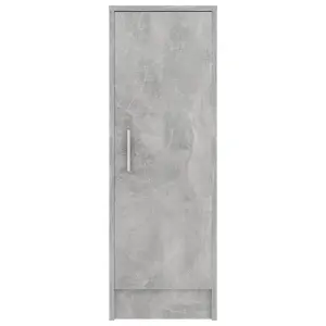 Berkfield Shoe Cabinet Concrete Grey 32x35x92 cm Engineered Wood