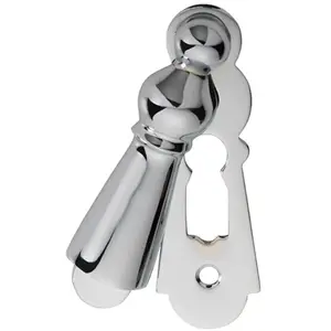 73mm Large Lock Profile Escutcheon 40mm Fixing Centres Polished Chrome