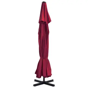 Berkfield Outdoor Umbrella with Portable Base Red