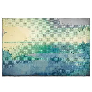 Area Rug 140 x 200 cm Blue and Green SUSUZ