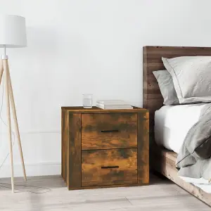 Berkfield Bedside Cabinet Smoked Oak 50x39x47 cm