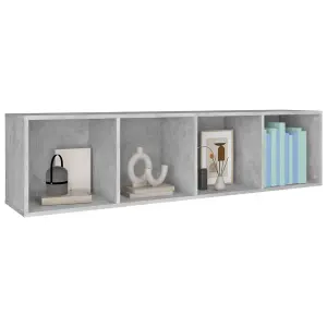 Berkfield Book Cabinet/TV Cabinet Concrete Grey 36x30x143 cm Engineered Wood