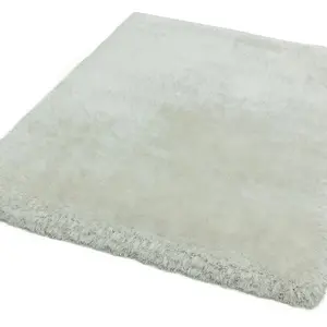 Asiatic Plush White Luxury Shaggy Polyester Rug-150cm (Circle)