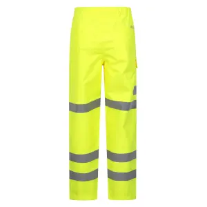 Mountain Warehouse Unisex Adult Waterproof High-Vis Work Over Trousers Yellow (3XL)