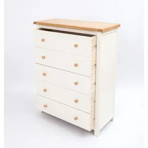 Maggiori 5 Drawer Chest of Drawers Wood Knob