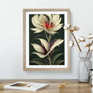 The Cosmopolitan Flower - Single Picture Frame Print Oak Framed / 64cm H x 46cm W x 2cm D