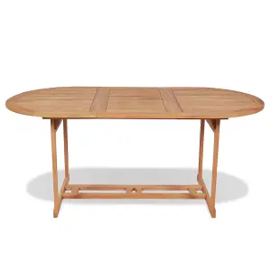 Berkfield Garden Table 180x90x75 cm Solid Teak Wood