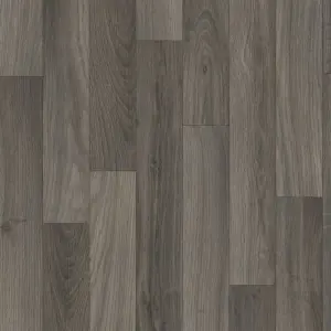 Light Grey Wood Effect Vinyl Flooring For LivingRoom, Hallways, 2.8mm Thick Cushion Backed Vinyl Sheet-3m(9'9") X 2m(6'6")-6m²