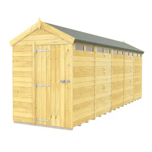 DIY Sheds 5x20 Apex Security Shed - Single Door