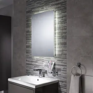 Sensio Serenity Rectangular Wall-mounted Bathroom Illuminated Bathroom mirror (H)70cm (W)50cm