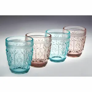 Lim 280ml Drinking Glass Set (Set of 4) Pink / Blue