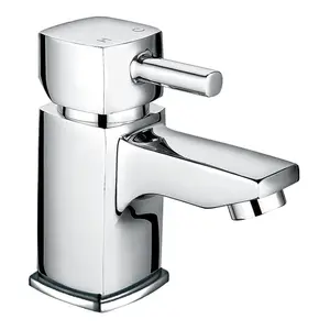 Luxury Modern Cube Mini Mono Basin Mixer - Chrome