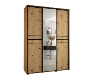 Cannes XI Sliding Door Wardrobe W170cm - Elegant Oak Artisan Storage Solution