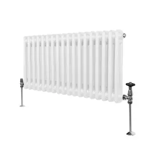 Traditional 2 Column Radiator - 300 x 832 mm - White