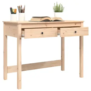 Berkfield Desk with Drawers 100x50x78 cm Solid Wood Pine