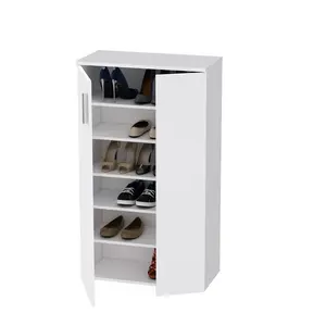 Shoe Cabinet for 20 Pairs of Shoes White