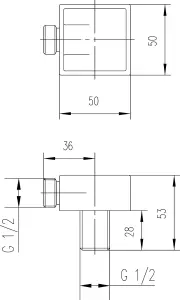 Concealed Square Push Button 1 Outlet Valve & Slide Rail Kit Shower Bundle Set - Chrome - Balterley