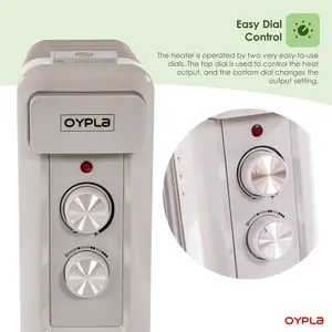 Oypla Electrical 2000W 9 Fin Portable Oil Filled Radiator Electric Heater