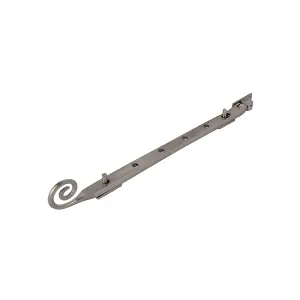 Dart Monkey Tail Brass Window Stay 12" (300mm) - Satin Nickel