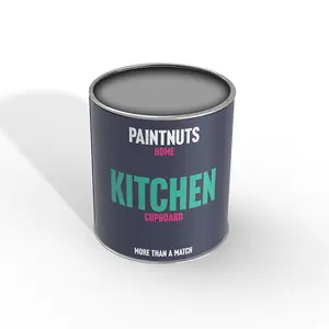 PaintNuts Solid Wood Laminated Kitchen Units Cupboard Cabinet Door Satin Paint - Signal Grey - 250ml (RAL7004)