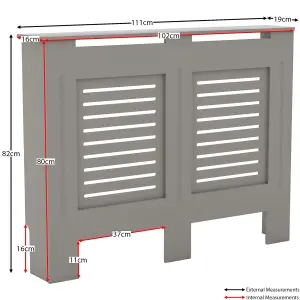 Vida Designs Milton Medium Grey MDF Radiator Cover