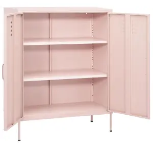 Berkfield Storage Cabinet Pink 80x35x101.5 cm Steel