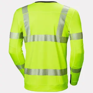 Helly Hansen Workwear HH Lifa Active Hi-Vis Crewneck (Yellow)  (Medium)