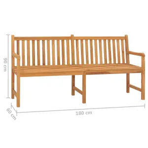 Berkfield Garden Bench 180 cm Solid Teak Wood