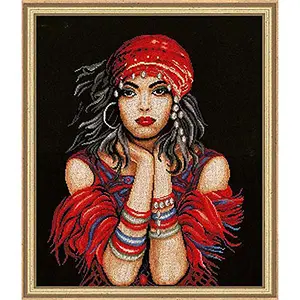 GYPSY GIRL - Counted Cross Stitch Kit: Gypsy Girl (Aida,B) - Lanarte