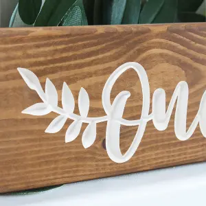 Peak Heritage Engraved Wooden Wedding Sign 60cm - Once Upon A Time