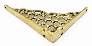 Castelion Single Small Brass Honeycomb Shelf Bracket